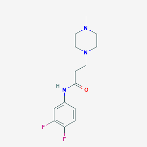 molecular formula C14H19F2N3O B5611707 N-(3,4-difluorophenyl)-3-(4-methylpiperazin-1-yl)propanamide 