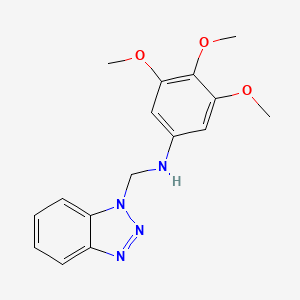 molecular formula C16H18N4O3 B5611847 N-(benzotriazol-1-ylmethyl)-3,4,5-trimethoxyaniline 