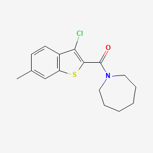 molecular formula C16H18ClNOS B5612005 1-(3-CHLORO-6-METHYL-1-BENZOTHIOPHENE-2-CARBONYL)AZEPANE 