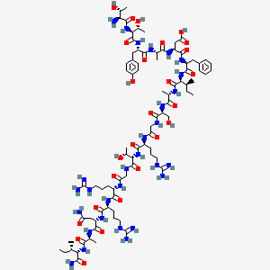 molecular formula C84H137N29O26 B561205 H-Thr-thr-tyr-ala-asp-phe-ile-ala-ser-gly-arg-thr-gly-arg-arg-asn-ala-ile-NH2 CAS No. 100853-58-5