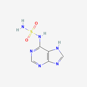 molecular formula C5H6N6O2S B561253 N-1H-Purin-6-ylsulfuric diamide CAS No. 101910-08-1