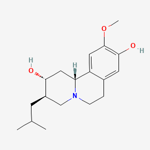 molecular formula C18H27NO3 B561256 (2R,3R,11bR)-10-methoxy-3-(2-methylpropyl)-2,3,4,6,7,11b-hexahydro-1H-benzo[a]quinolizine-2,9-diol CAS No. 5220-98-4