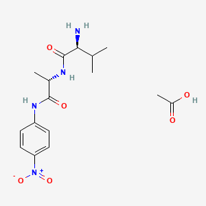 molecular formula C16H24N4O6 B561258 Val-Ala p-Nitroanilide acetate salt CAS No. 108321-94-4