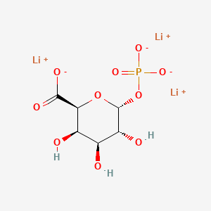molecular formula C6H8Li3O10P B561260 trilithium;(2S,3R,4S,5R,6R)-3,4,5-trihydroxy-6-phosphonatooxyoxane-2-carboxylate CAS No. 103192-54-7