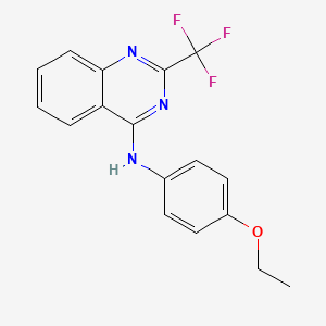 molecular formula C17H14F3N3O B5612799 N-(4-ethoxyphenyl)-2-(trifluoromethyl)-4-quinazolinamine 