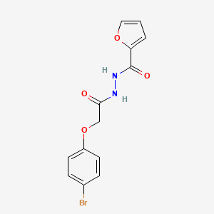 molecular formula C13H11BrN2O4 B5612992 Furan-2-carboxylic acid N'-[2-(4-bromo-phenoxy)-acetyl]-hydrazide 