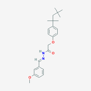 molecular formula C24H32N2O3 B5613065 N'-[(E)-(3-methoxyphenyl)methylidene]-2-[4-(2,4,4-trimethylpentan-2-yl)phenoxy]acetohydrazide 