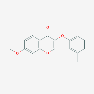 molecular formula C17H14O4 B5613151 7-Methoxy-3-(3-methylphenoxy)chromen-4-one 
