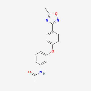 molecular formula C17H15N3O3 B5613189 N-{3-[4-(5-methyl-1,2,4-oxadiazol-3-yl)phenoxy]phenyl}acetamide 