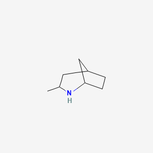 molecular formula C8H15N B561334 3-Methyl-2-azabicyclo[3.2.1]octane CAS No. 101251-90-5