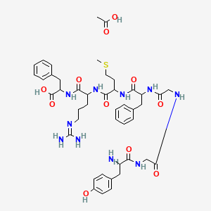 molecular formula C44H60N10O11S B561341 Methionine enkephalin-arg-phe acetate salt CAS No. 100929-69-9
