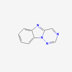 molecular formula C9H6N4 B561343 Benzo[4,5]imidazo[2,1-f][1,2,4]triazine CAS No. 106866-34-6