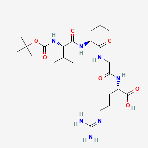 molecular formula C24H45N7O7 B561364 Boc-val-leu-gly-arg-OH CAS No. 102185-55-7