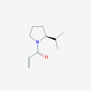 molecular formula C10H17NO B056137 Pyrrolidine, 2-(1-methylethyl)-1-(1-oxo-2-propenyl)-, (S)-(9CI) CAS No. 123445-42-1