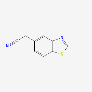 5-Benzothiazoleacetonitrile, 2-methyl-