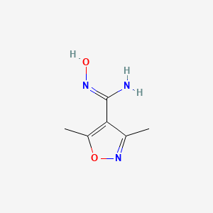 molecular formula C6H9N3O2 B561387 N-Hydroxy-3,5-dimethylisoxazole-4-carboximidamide CAS No. 102692-02-4