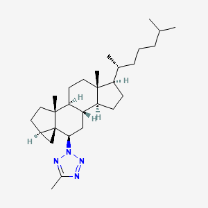 2-[(1S,2R,5R,7R,8R,10S,11S,14R,15R)-2,15-dimethyl-14-[(2R)-6-methylheptan-2-yl]-8-pentacyclo[8.7.0.02,7.05,7.011,15]heptadecanyl]-5-methyltetrazole