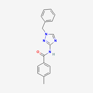 molecular formula C17H16N4O B5613941 N-(1-benzyl-1,2,4-triazol-3-yl)-4-methylbenzamide 