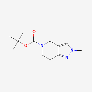 molecular formula C12H19N3O2 B561399 tert-Butyl 2-methyl-6,7-dihydro-2H-pyrazolo[4,3-c]pyridine-5(4H)-carboxylate CAS No. 100501-57-3