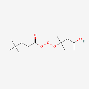 B561405 1-[(4-Hydroxy-2-methylpentan-2-yl)trioxidanyl]-4,4-dimethylpentan-1-one CAS No. 110972-57-1