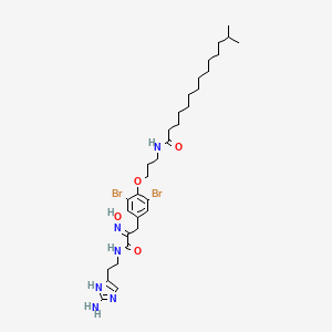 N-[3-[4-[(2E)-3-[2-(2-amino-1H-imidazol-5-yl)ethylamino]-2-hydroxyimino-3-oxopropyl]-2,6-dibromophenoxy]propyl]-13-methyltetradecanamide