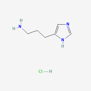 molecular formula C6H12ClN3 B561410 3-(1H-Imidazol-5-YL)propan-1-amine hcl CAS No. 111016-57-0