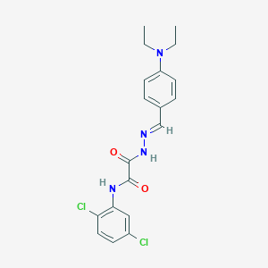 molecular formula C19H20Cl2N4O2 B5614206 N-(2,5-dichlorophenyl)-N'-[(E)-[4-(diethylamino)phenyl]methylideneamino]oxamide 