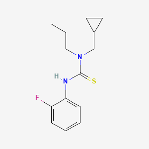 molecular formula C14H19FN2S B5614258 N-CYCLOPROPYLMETHYL-N'-(2-FLUOROPHENYL)-N-PROPYLTHIOUREA 