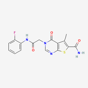 molecular formula C16H13FN4O3S B5614290 MFCD07392540 