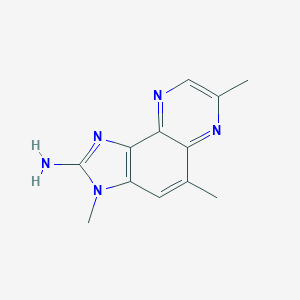 molecular formula C12H13N5 B056143 3H-Imidazo(4,5-f)quinoxalin-2-amine, 3,5,7-trimethyl- CAS No. 115609-71-7
