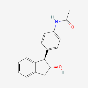 molecular formula C17H17NO2 B5614306 N-[4-[(1R,2R)-2-hydroxy-2,3-dihydro-1H-inden-1-yl]phenyl]acetamide 