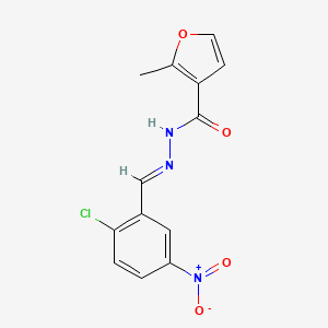 molecular formula C13H10ClN3O4 B5614400 N'-[(E)-(2-chloro-5-nitrophenyl)methylidene]-2-methylfuran-3-carbohydrazide 