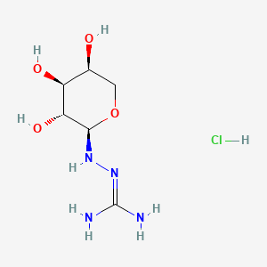 molecular formula C6H15ClN4O4 B561442 N1-a-L-Arabinopyranosylamino-guanidine HCl CAS No. 109853-78-3