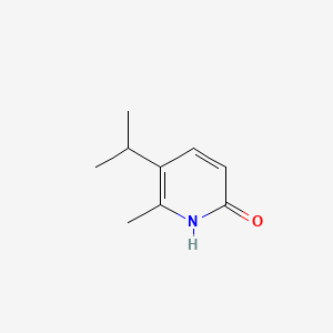 molecular formula C9H13NO B561449 2(1H)-Pyridinone, 6-methyl-5-(1-methylethyl)- CAS No. 102440-00-6