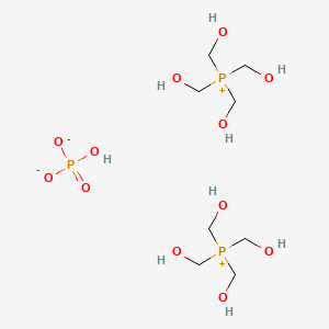 molecular formula C8H25O12P3 B561453 Tetrakis(hydroxymethyl)phosphonium phosphate(2:1) CAS No. 100231-78-5