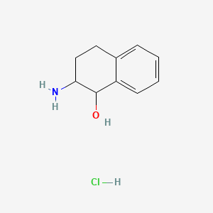 molecular formula C10H14ClNO B561460 2-Amino-1,2,3,4-tetrahydronaphthalen-1-ol hydrochloride CAS No. 103030-73-5