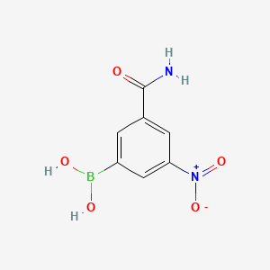 molecular formula C7H7BN2O5 B561461 (3-羰胺基-5-硝基苯基)硼酸 CAS No. 102170-51-4