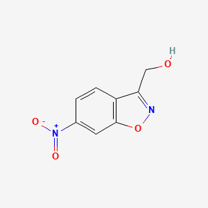 molecular formula C8H6N2O4 B561467 1,2-Benzisoxazole-3-methanol, 6-nitro- CAS No. 102741-52-6