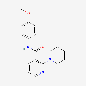 molecular formula C18H21N3O2 B5614697 N-(4-methoxyphenyl)-2-(piperidin-1-yl)pyridine-3-carboxamide 