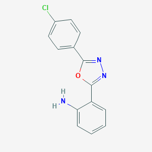 molecular formula C14H10ClN3O B056147 2-[5-(4-Chlorophenyl)-1,3,4-oxadiazol-2-yl]aniline CAS No. 120107-40-6