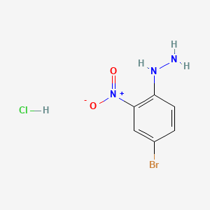 molecular formula C6H7BrClN3O2 B561481 4-Bromo-2-nitrophenylhydrazine hydrochloride CAS No. 100032-79-9
