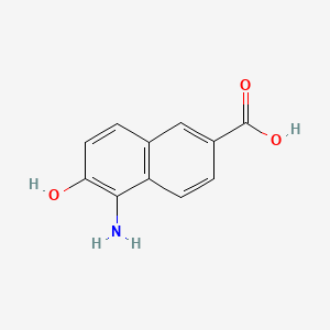 molecular formula C11H9NO3 B561483 5-amino-6-hydroxy-2-naphthoic acid CAS No. 103906-12-3