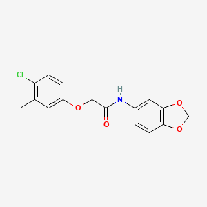 molecular formula C16H14ClNO4 B5614841 N-(1,3-benzodioxol-5-yl)-2-(4-chloro-3-methylphenoxy)acetamide 