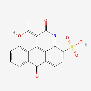 molecular formula C18H11NO6S B561507 1-Acetyl-2,7-dioxo-2,7-dihydro-3H-naphtho[1,2,3-de]quinoline-4-sulfonic acid CAS No. 109039-81-8