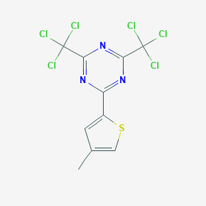 molecular formula C10H5Cl6N3S B056151 2-(4-Methylthiophen-2-yl)-4,6-bis(trichloromethyl)-1,3,5-triazine CAS No. 117482-75-4