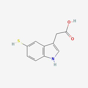 molecular formula C10H9NO2S B561525 2-(5-mercapto-1H-indol-3-yl)acetic acid CAS No. 104972-22-7