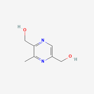 molecular formula C7H10N2O2 B561534 [5-(Hydroxymethyl)-6-methylpyrazin-2-yl]methanol CAS No. 104670-23-7
