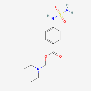 molecular formula C12H19N3O4S B561537 (Diethylamino)methyl 4-(sulfamoylamino)benzoate CAS No. 101590-36-7