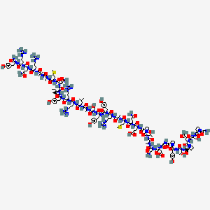 molecular formula C183H281N57O54S2 B561549 H-Gly-Pro-Ser-Gln-Pro-Thr-Tyr-Pro-Gly-Asp-Asn-Ala-Thr-Pro-Glu-Gln-Met-Ala-Arg-Tyr-Tyr-Ser-Ala-Leu-Arg-Arg-Tyr-Ile-Asn-Met-Ala-Aib-Arg-Gln-Arg-Tyr-NH2 CAS No. 313988-89-5