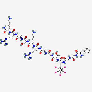 molecular formula C61H95F5N22O15 B561552 [(pF)Phe4]nociceptin(1-13)NH2 